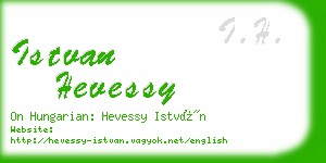 istvan hevessy business card